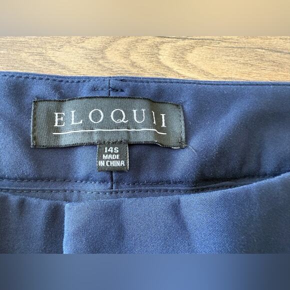 Eloquii Navy Kady Fit Double-Weave Ankle Pant Size 14 Petite - Picture 8 of 13